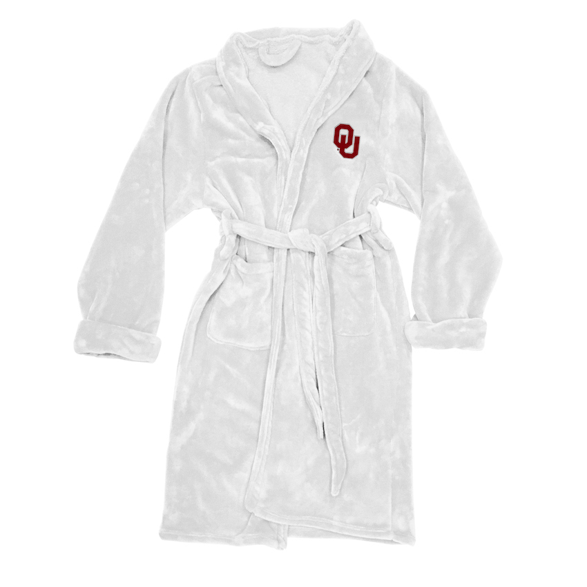 Oklahoma Sooners Mens Silk Touch Bath Robe (L/XL)