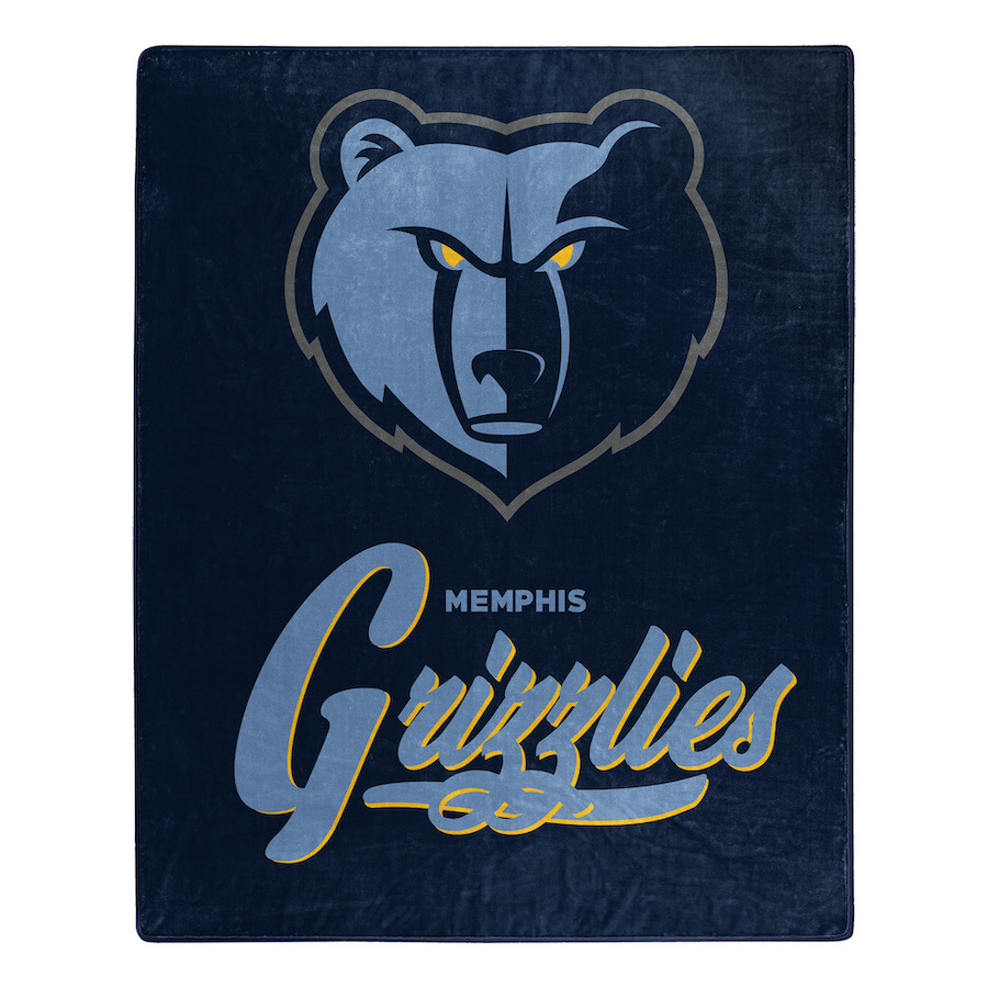 Memphis Grizzlies Plush Fleece Raschel Blanket 50 x 60