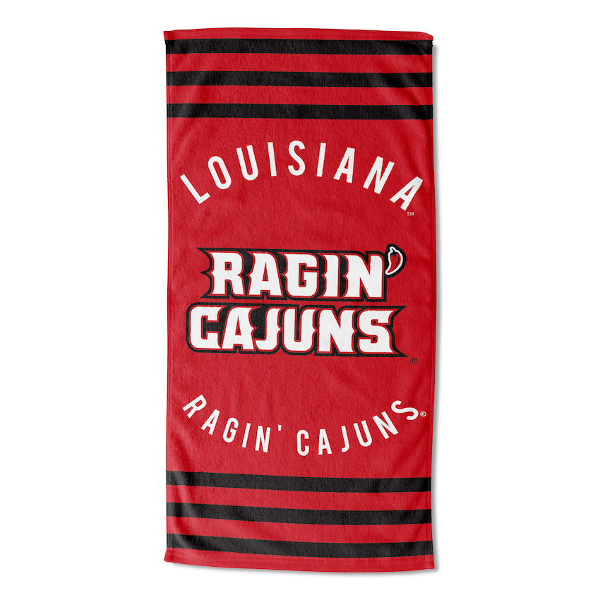 Louisiana Lafayette Ragin Cajuns Beach Towel