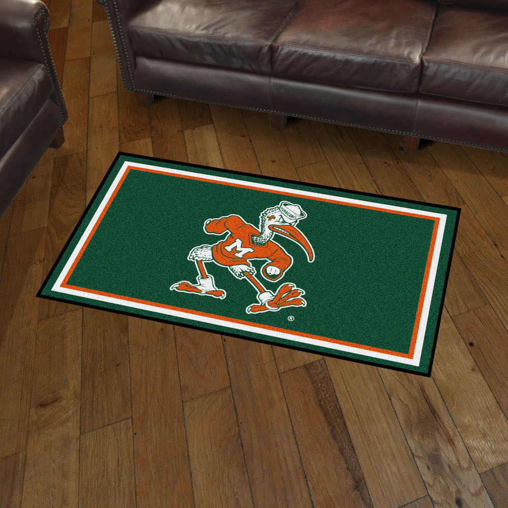 Miami Hurricanes LOGO 3x5 Area Rug