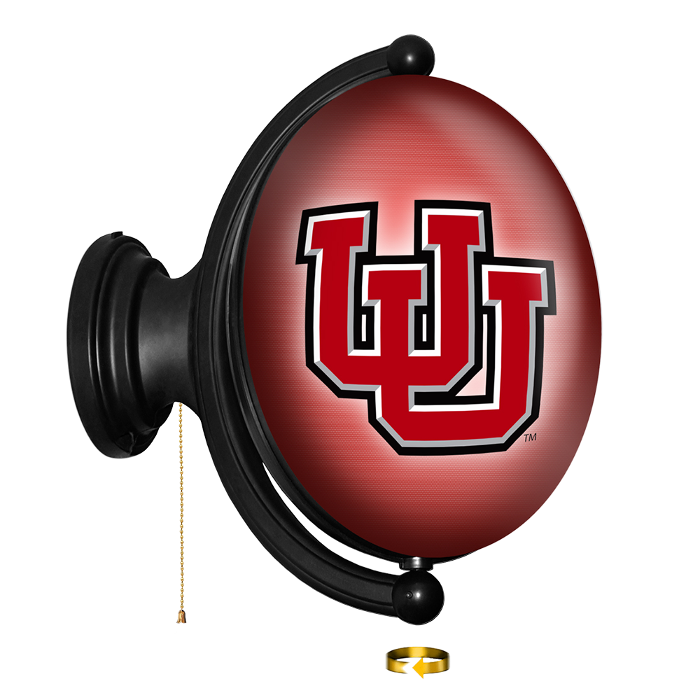 Utah Utes LED Rotating Wall Sign ~ OVAL UU