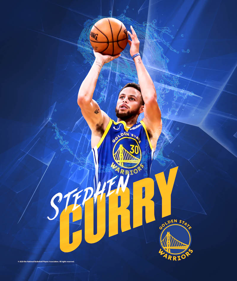 Golden State Warriors Stephen Curry Silk Touch Throw Blanket 50 x 60