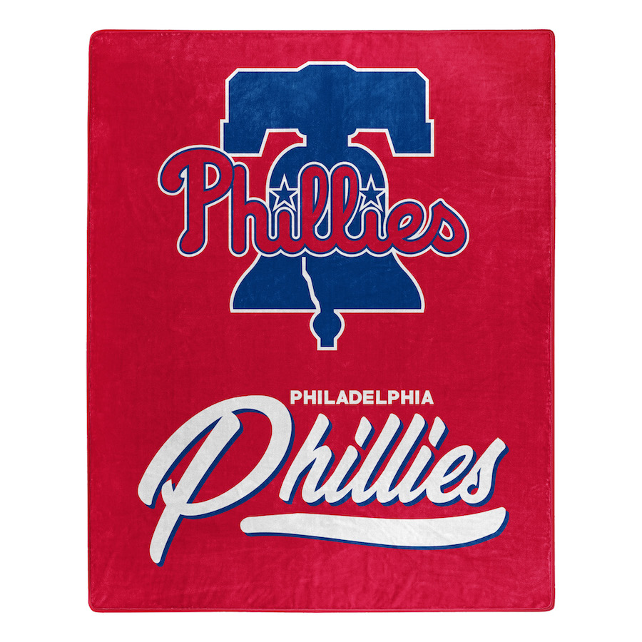 Philadelphia Phillies Plush Fleece Raschel Blanket 50 x 60