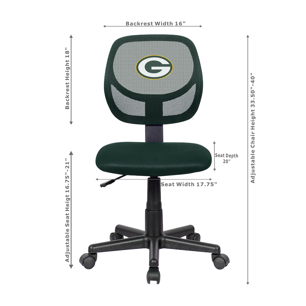 Green Bay Packers Team Color STUDENT Task Chair