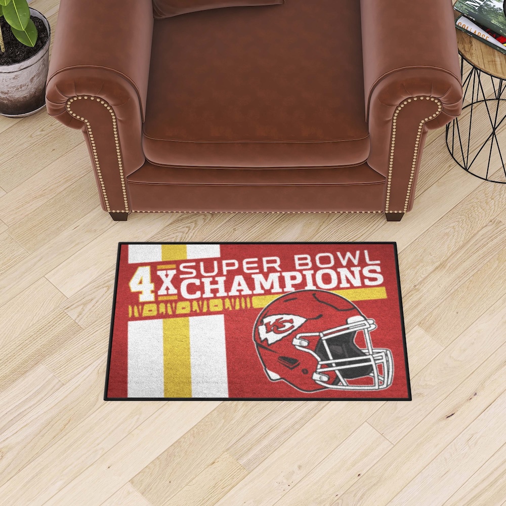Kansas City Chiefs Super Bowl DYNASTY 20 x 30 STARTER Floor Mat