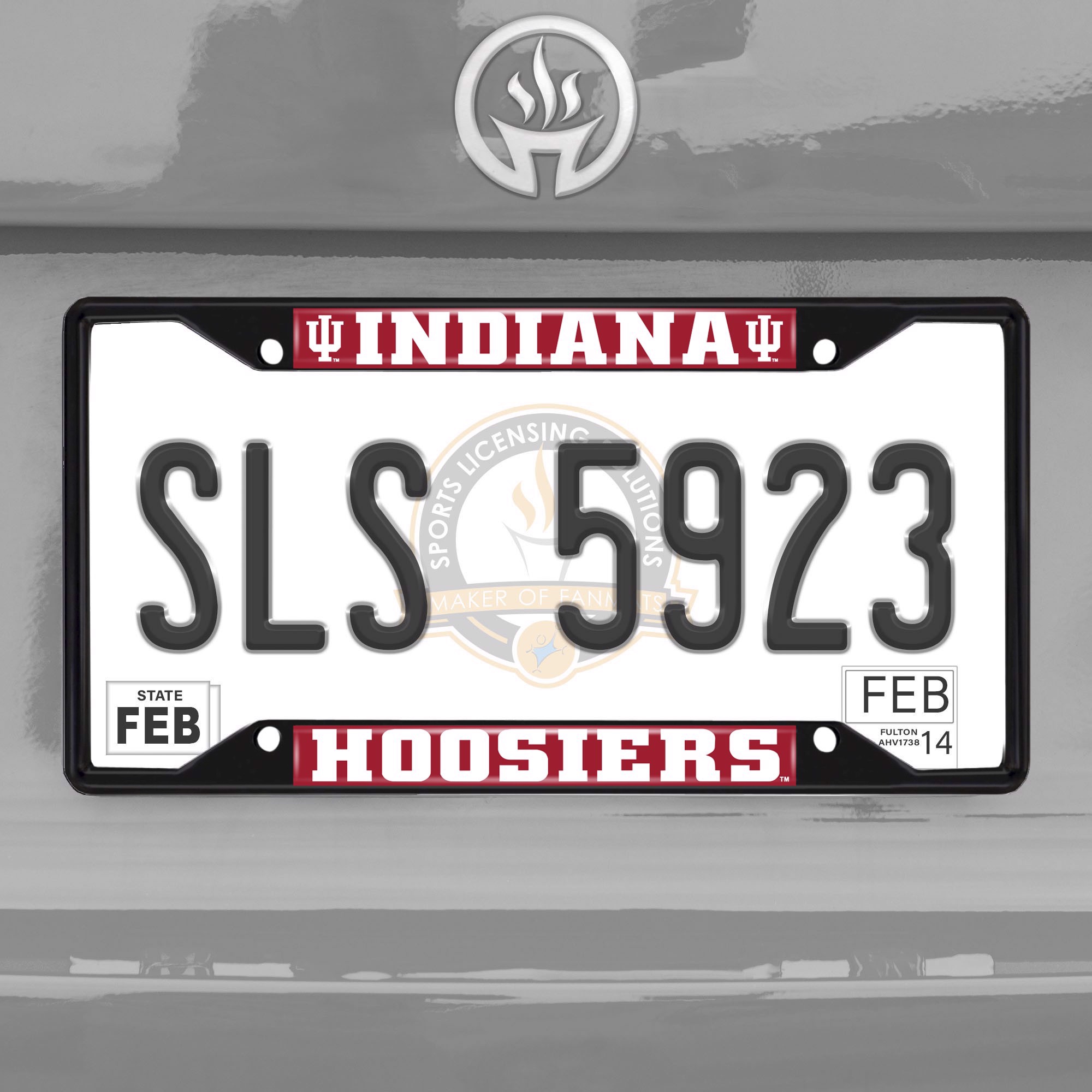 Indiana Hoosiers Black License Plate Frame