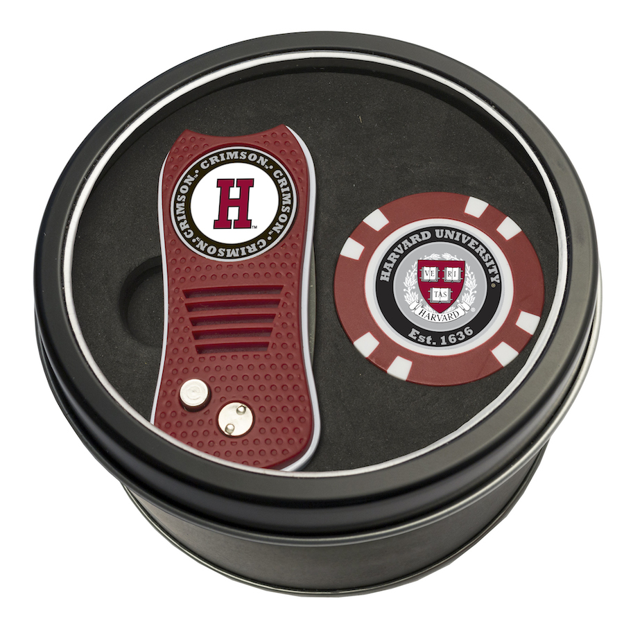 Harvard Crimson Switchblade Divot Tool and Golf Chip Gift Pack