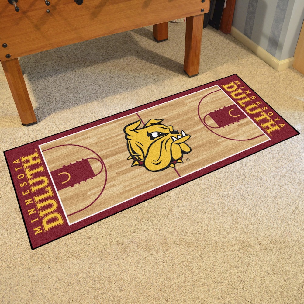 Minnesota Duluth Bulldogs 30 x 72 Basketball Court Carpet Runner