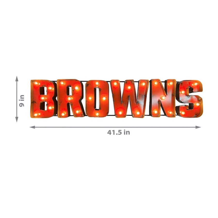 Cleveland Browns Recycled Metal Light Sign