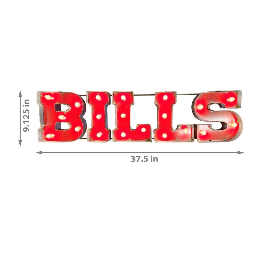 Buffalo Bills Recycled Metal Light Sign