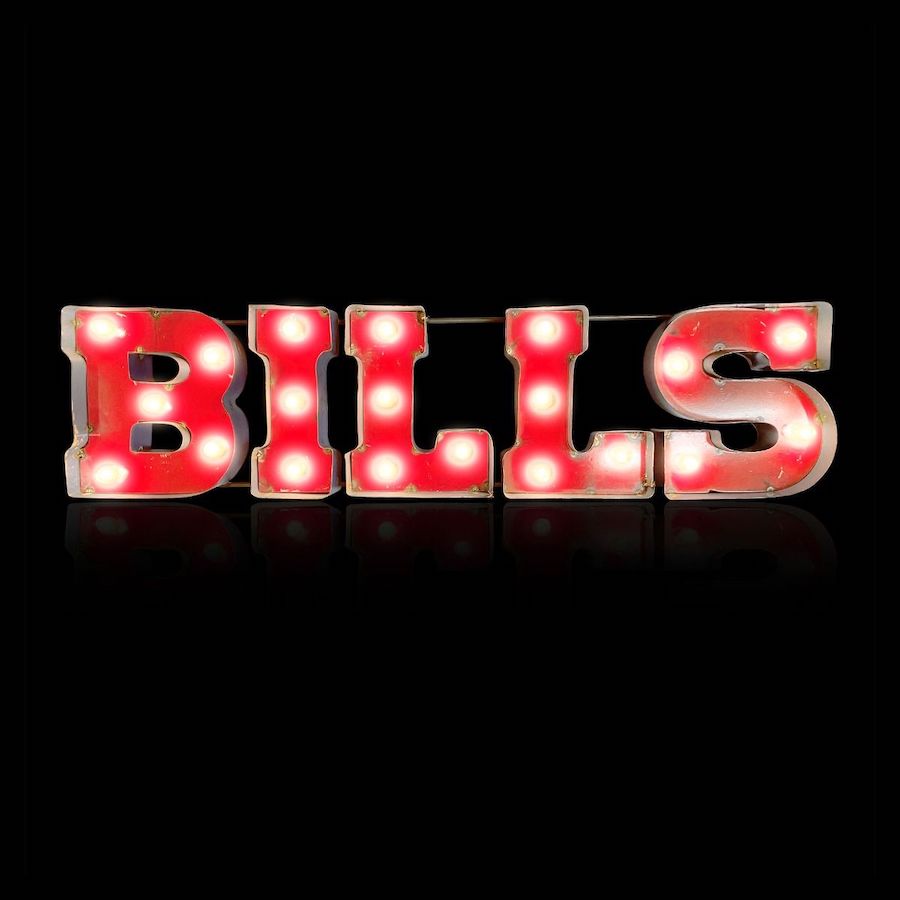 Buffalo Bills Recycled Metal Light Sign