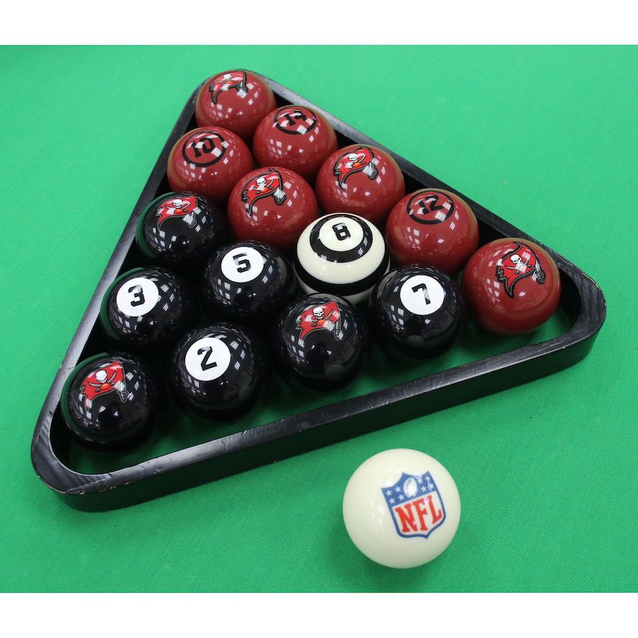 Tampa Bay Buccaneers Billiard Ball Set with Numbers