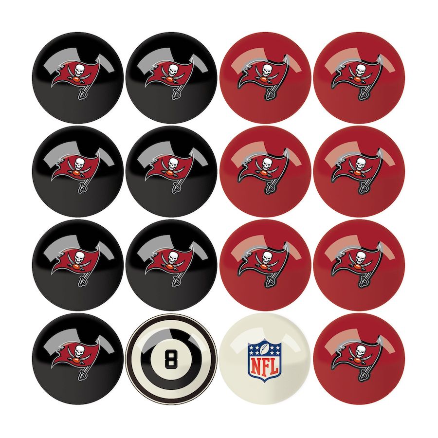 Tampa Bay Buccaneers Billiard Ball Set with Numbers