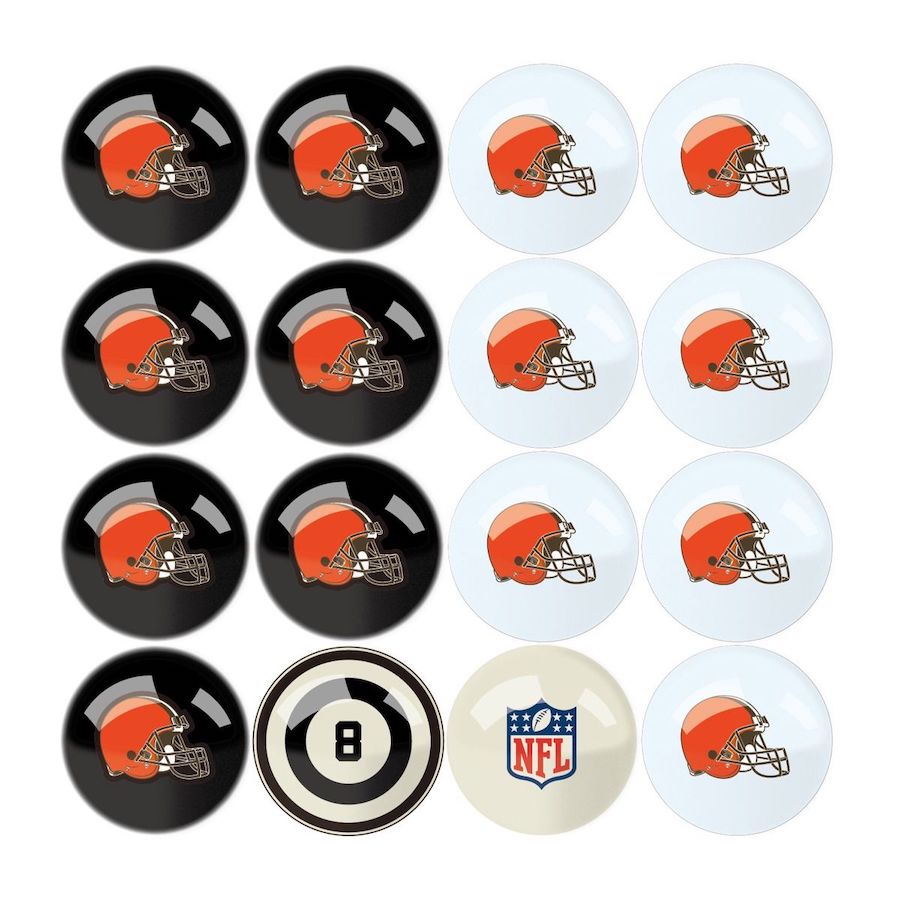 Cleveland Browns Billiard Ball Set with Numbers