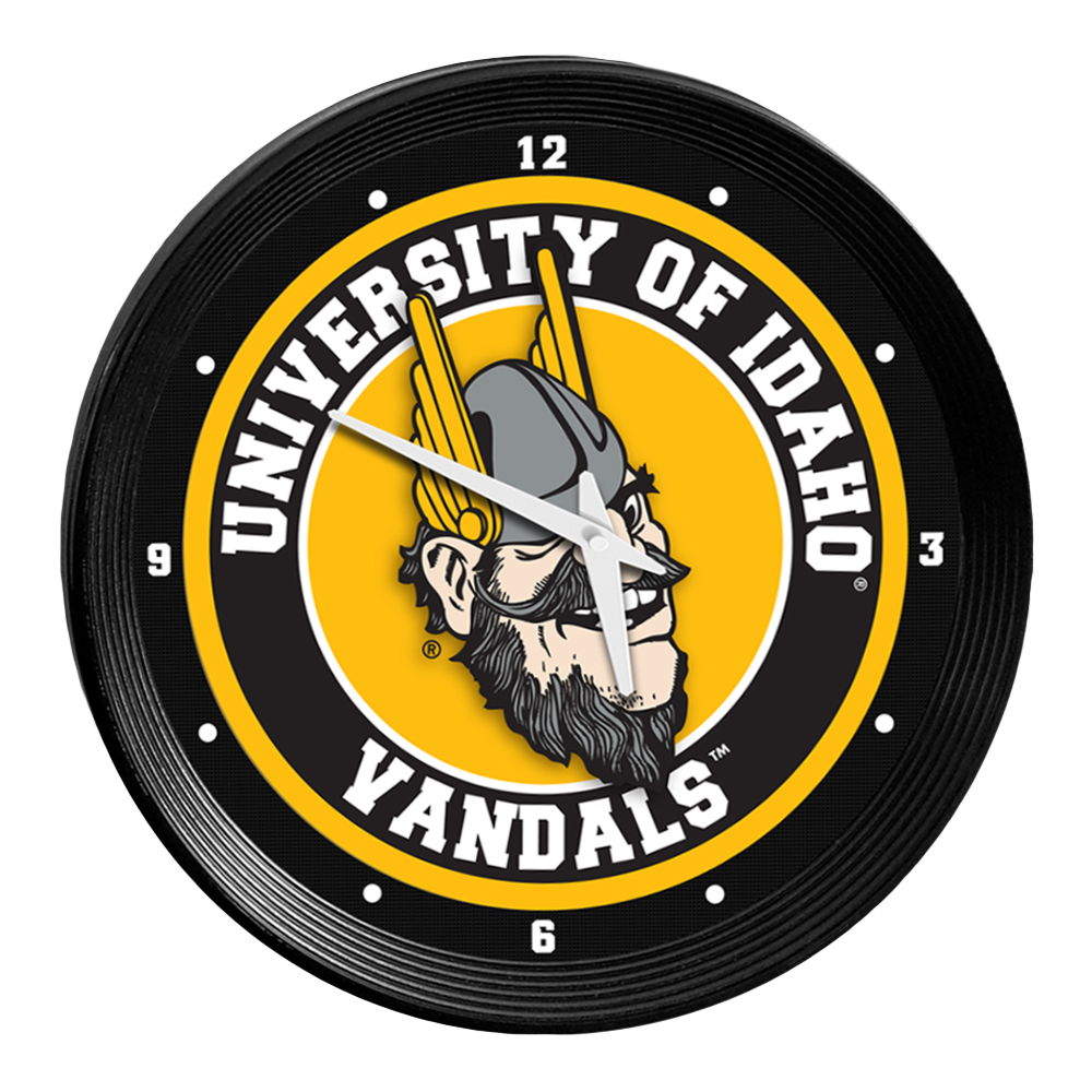 Idaho Vandals JOE VANDAL Ribbed Frame Wall Clock