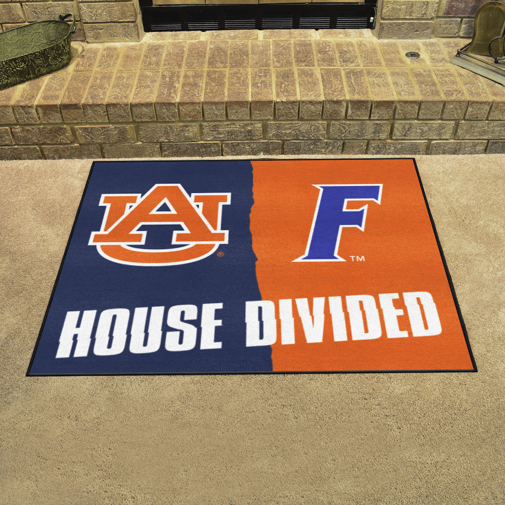 NCAA House Divided Rivalry Rug Auburn Tigers - Florida Gators