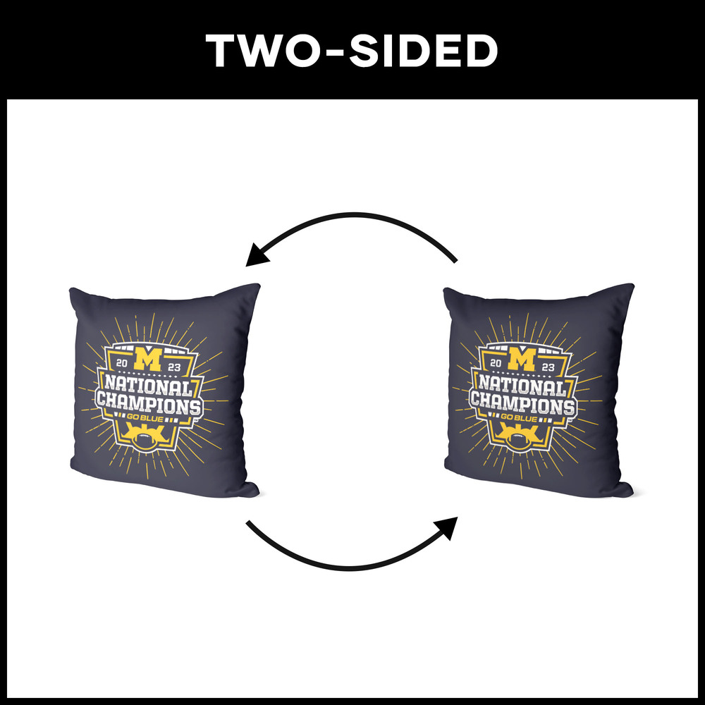 2023 Michigan Wolverines NCAA Football Champs Throw Pillow