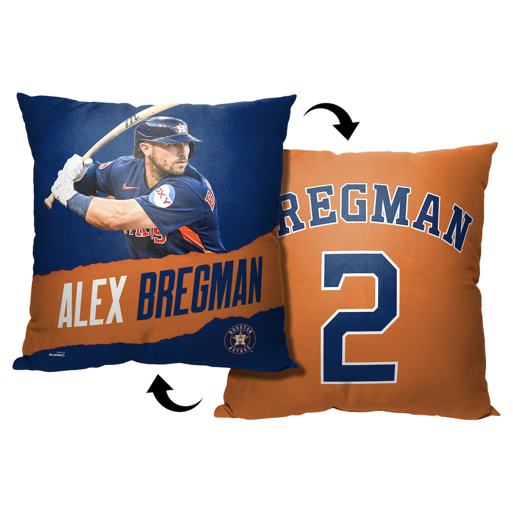 Houston Astros Alex Bregman Decorative Throw Pillow 18 x 18 inch