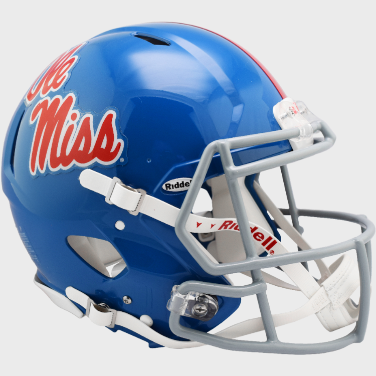 Mississippi Rebels SPEED Revolution Authentic Football Helmet - BLUE