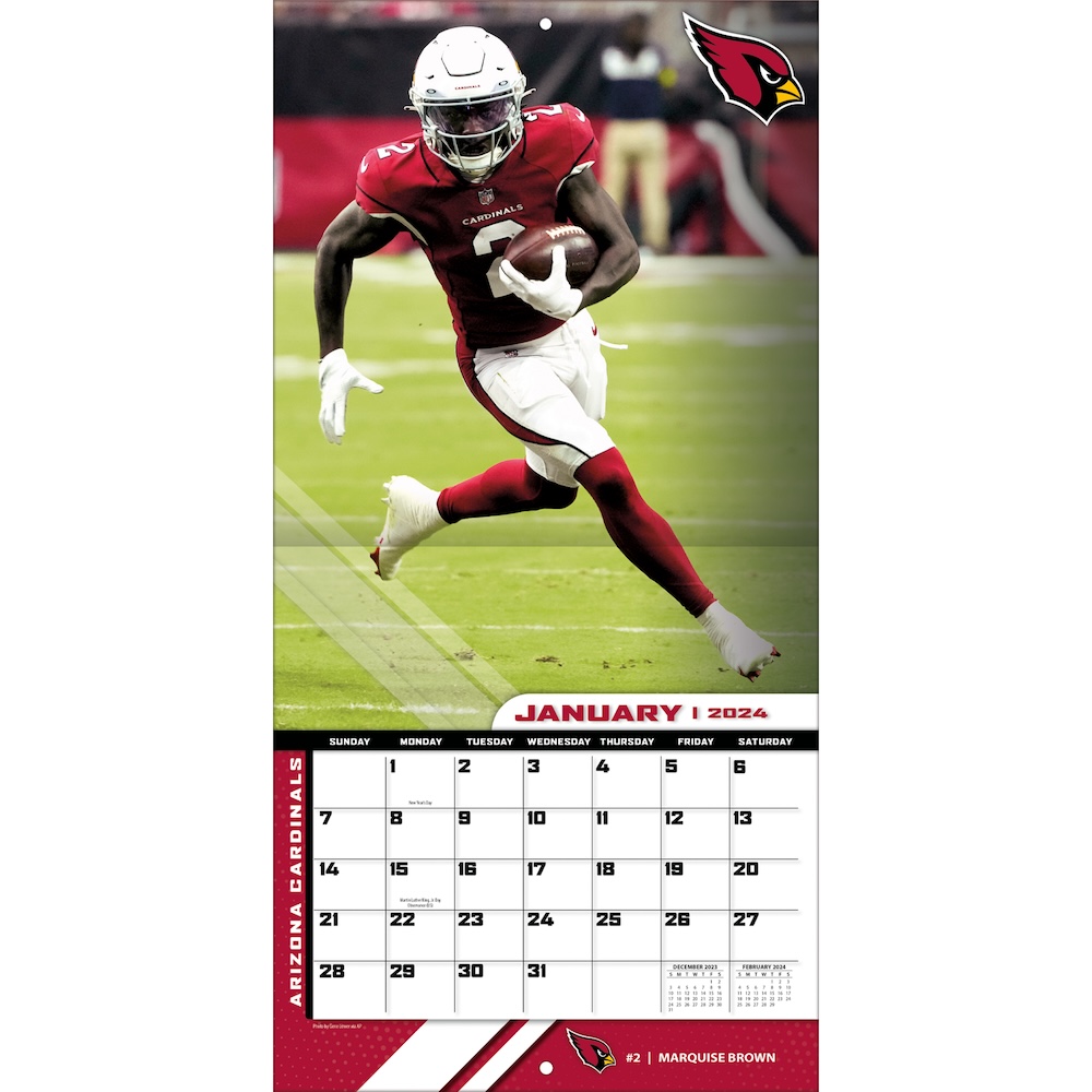 Arizona Cardinals 2025 NFL Team Wall Calendar