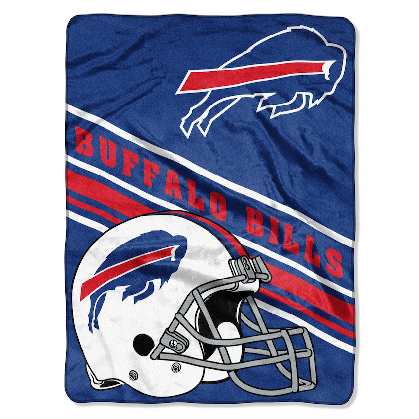 Buffalo Bills Large Plush Fleece Raschel Blanket 60 x 80