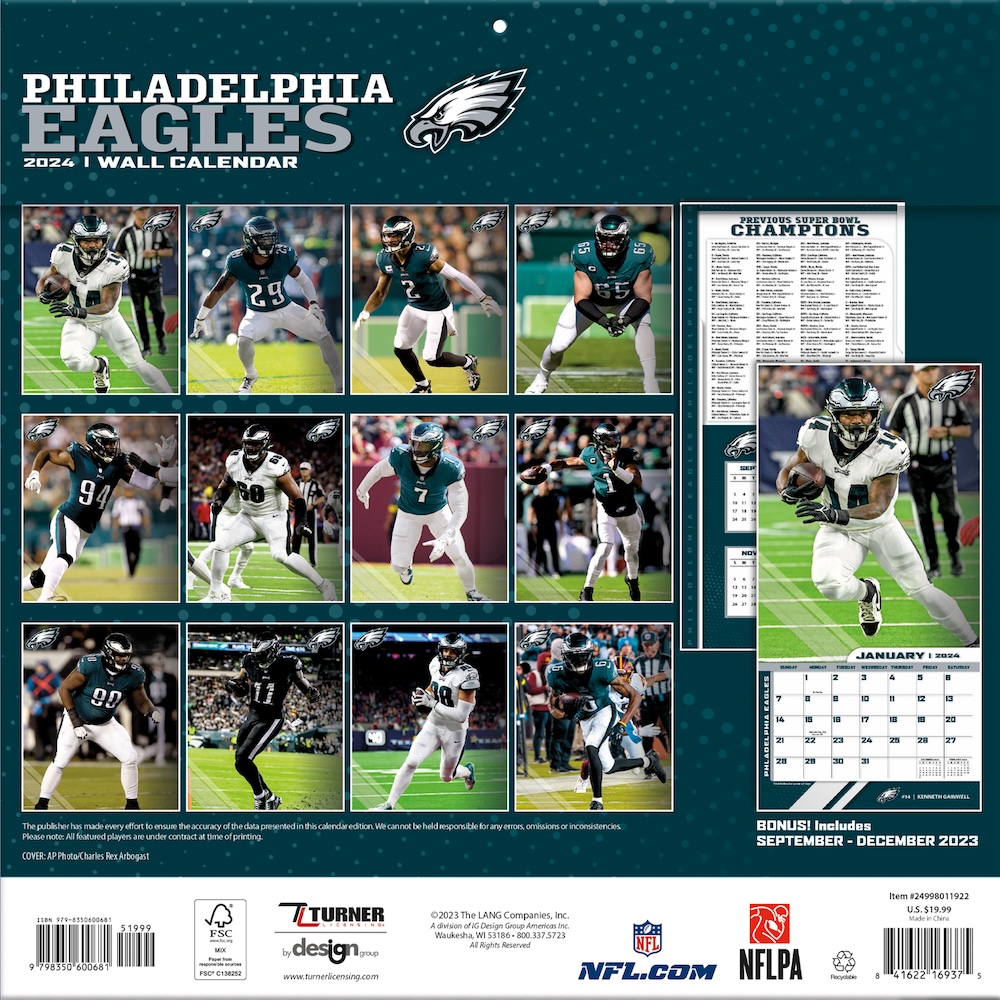 Philadelphia Eagles 2025 NFL Mini Wall Calendar