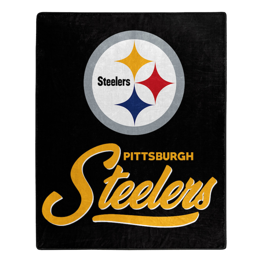 Pittsburgh Steelers Plush Fleece Raschel Blanket 50 x 60