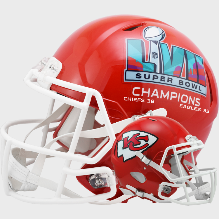 Kansas City Chiefs SUPER BOWL 57 CHAMPIONS SPEED Revolution Authentic  Football Helmet - Buy at KHC Sports