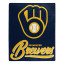 Milwaukee Brewers Plush Fleece Raschel Blanket 50 ...